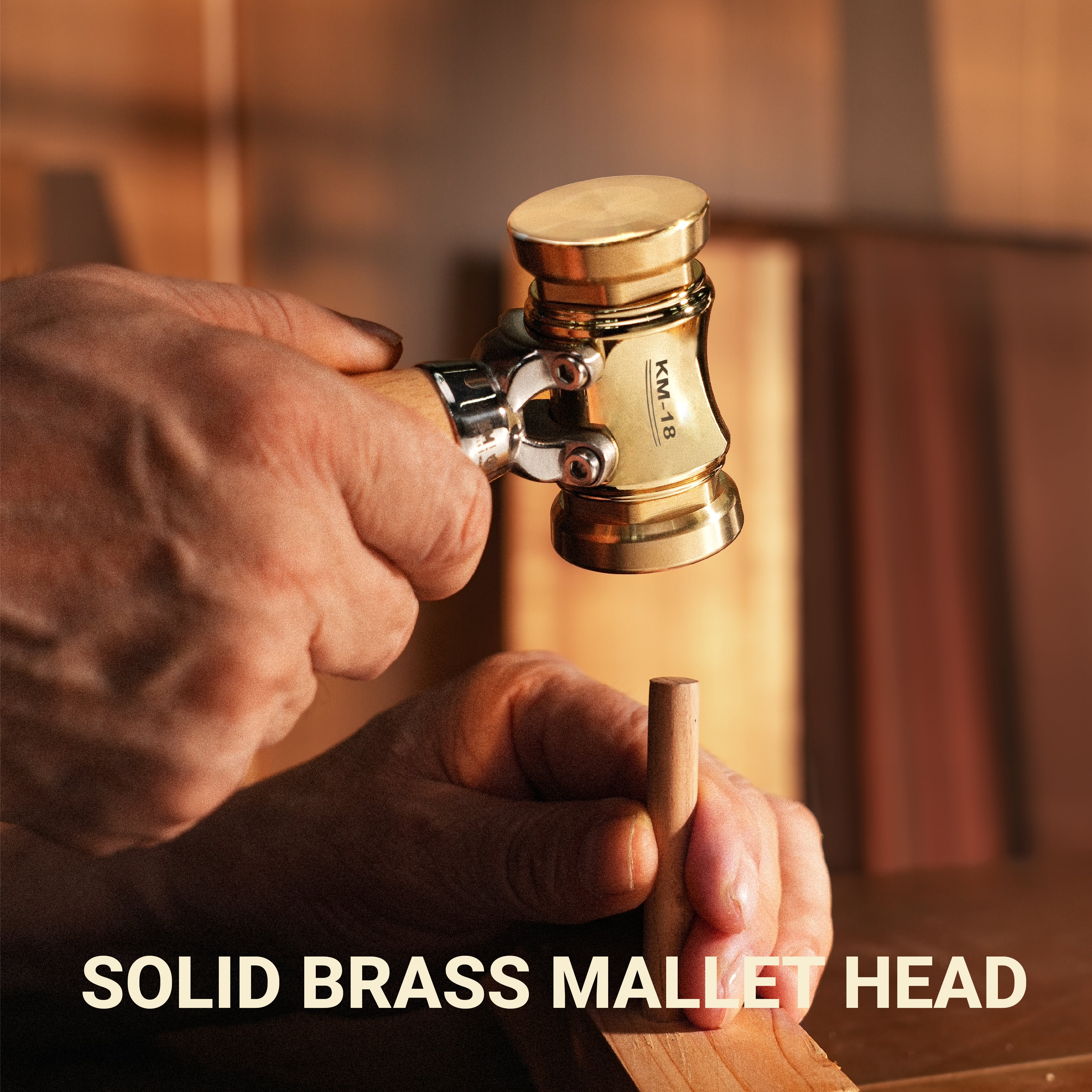 HONGDUI KM18 Brass Mallet Hammer