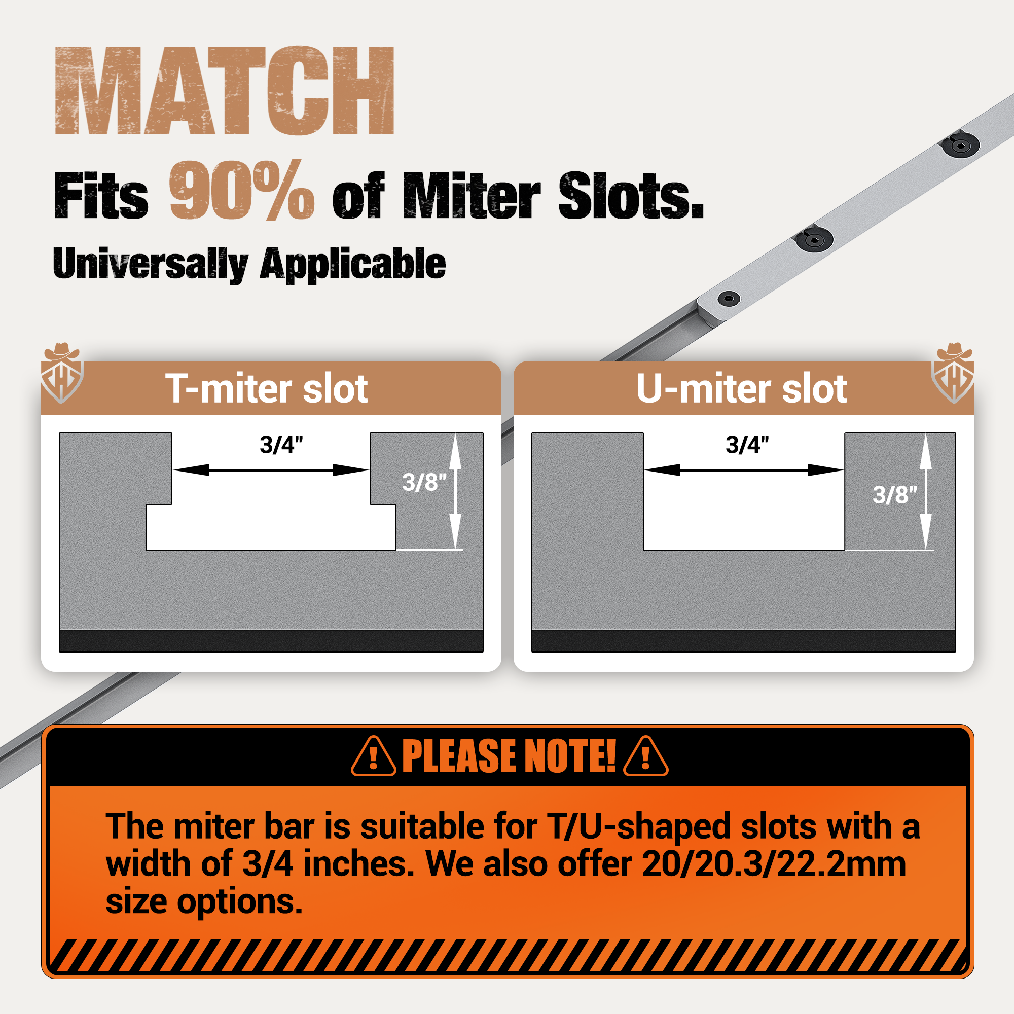 HONGDUI HD-MG21 Miter Gauge with Miter Fence