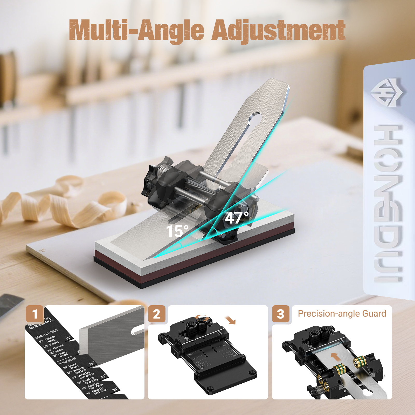 HONGDUI HD34 Pro Chisel Sharpening Jig System