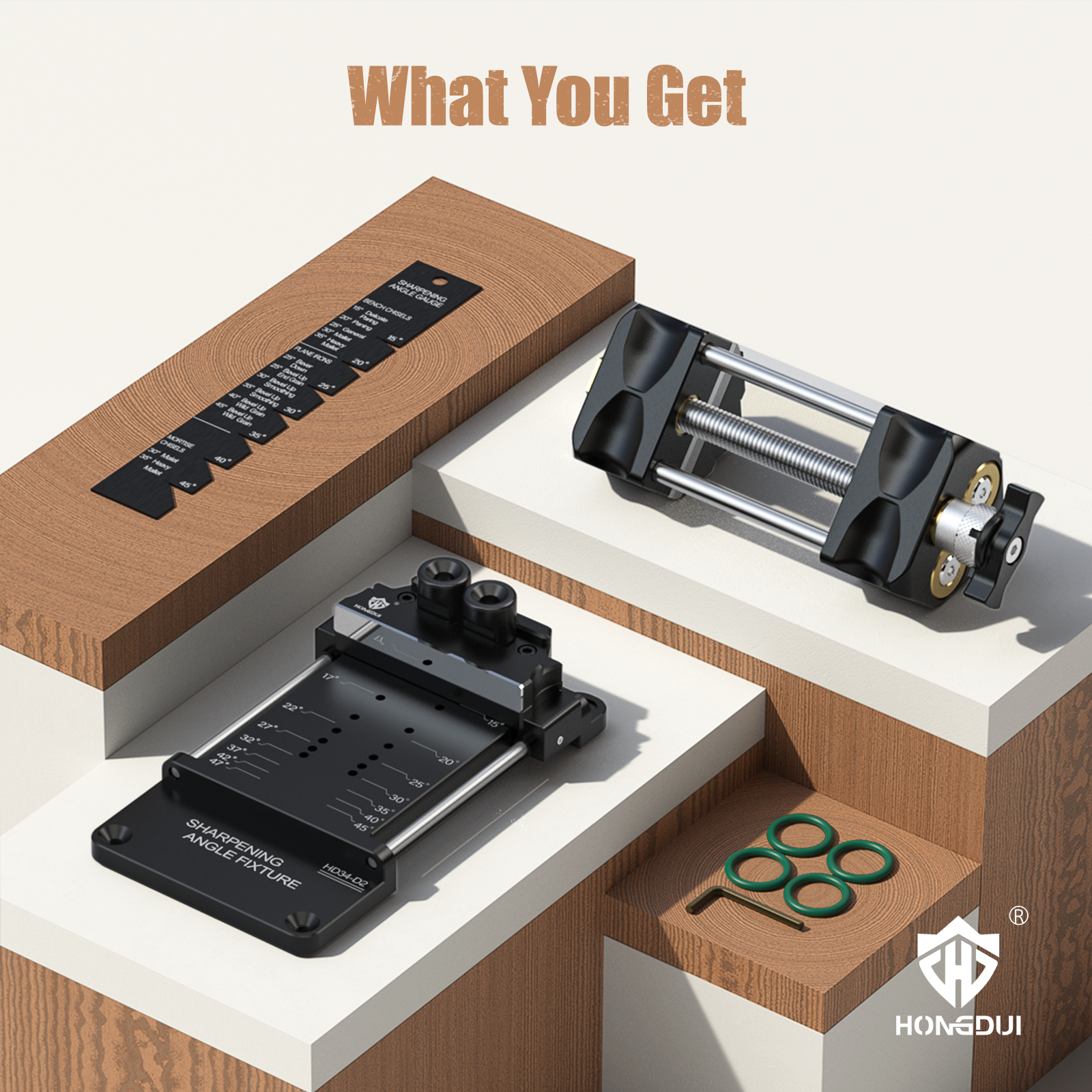 HONGDUI HD34 Pro Chisel Sharpening Jig System