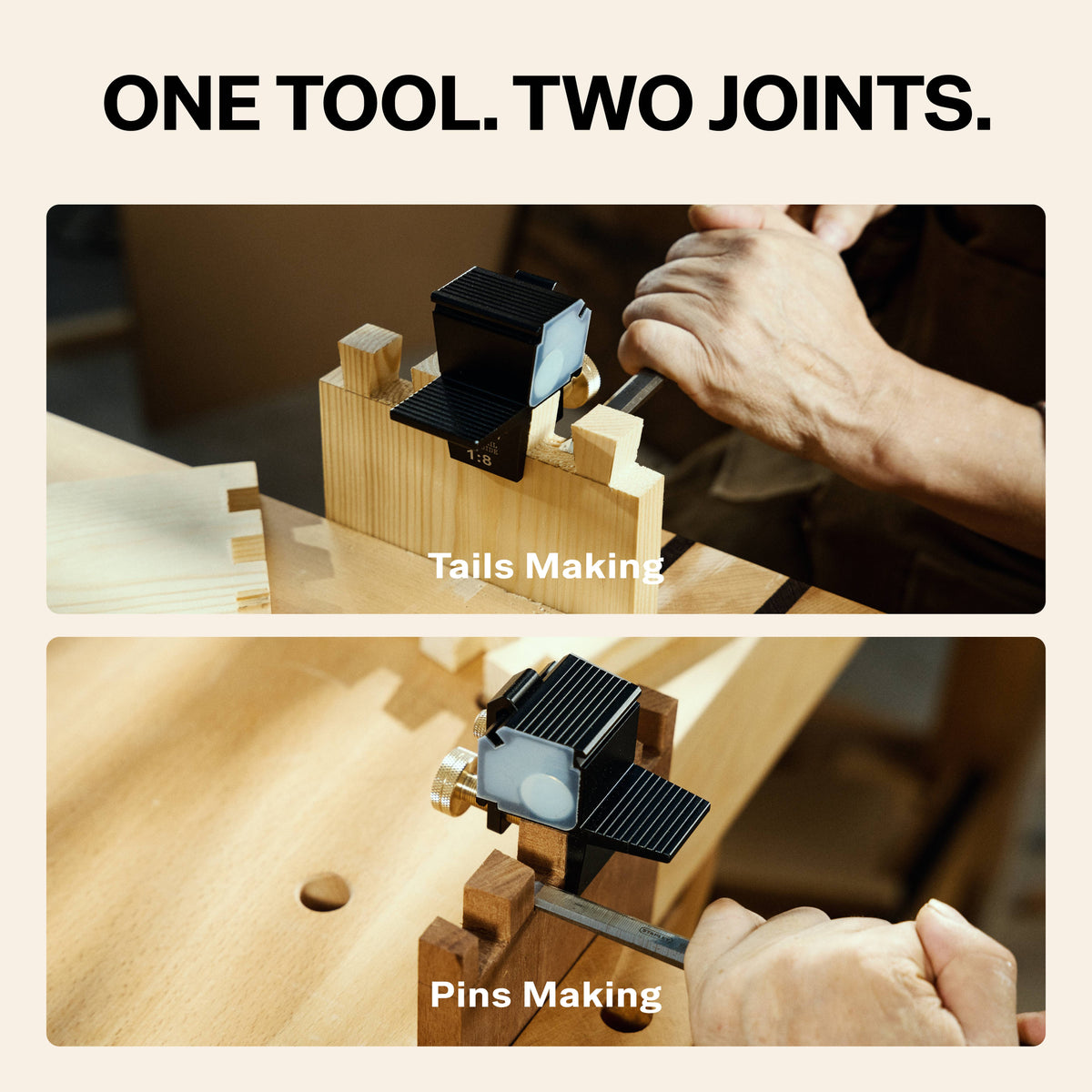 HONGDUI YW09-1:4/1:6/1:7/1:8/90° Dovetail Saw Guide