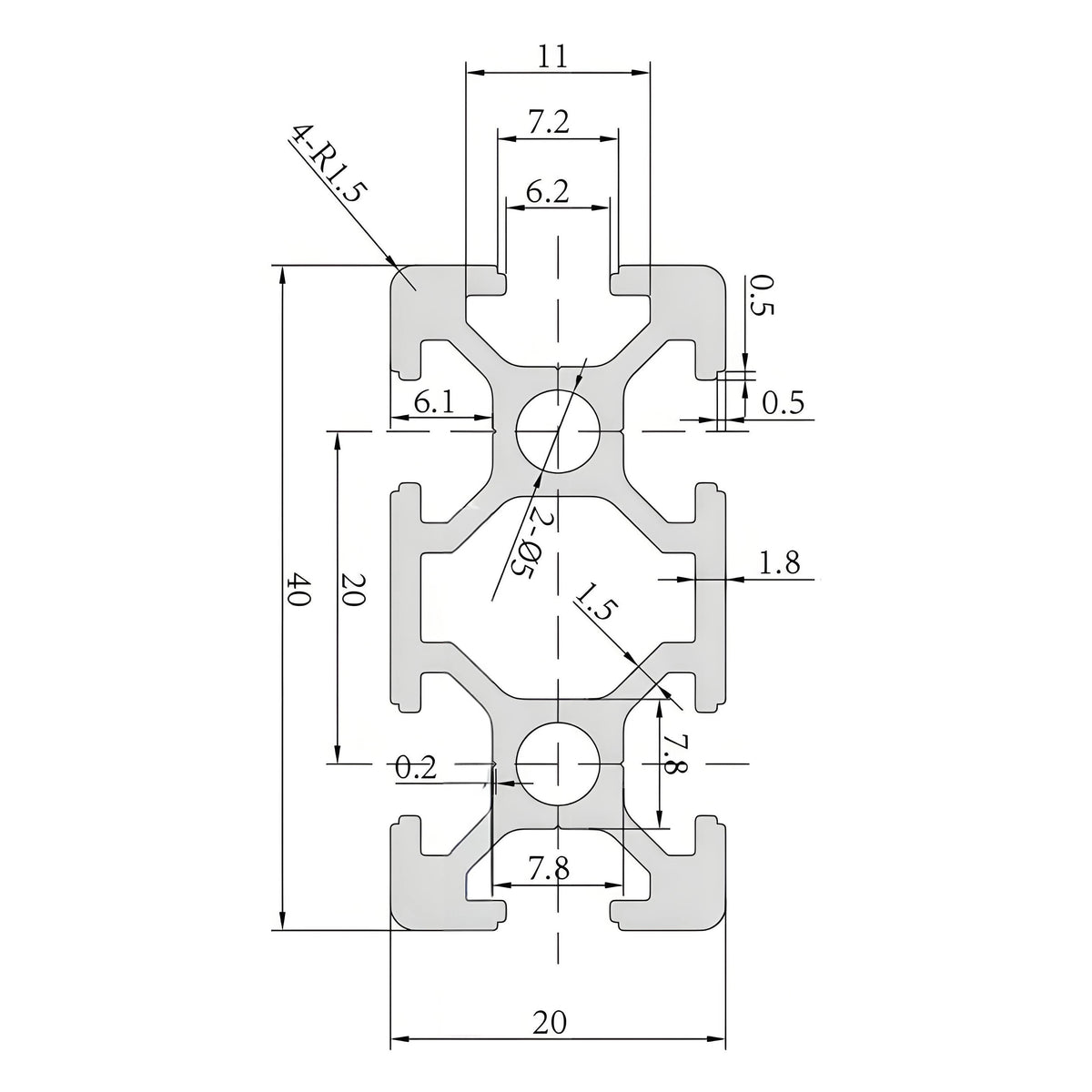 HONGDUI HD30-HG 500mm T-Track Fence