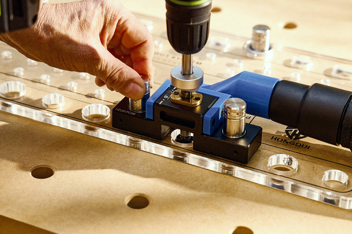 HONGDUI PC09 TrueGrid: Build a Precision Dog Hole Workbench Without a CNC