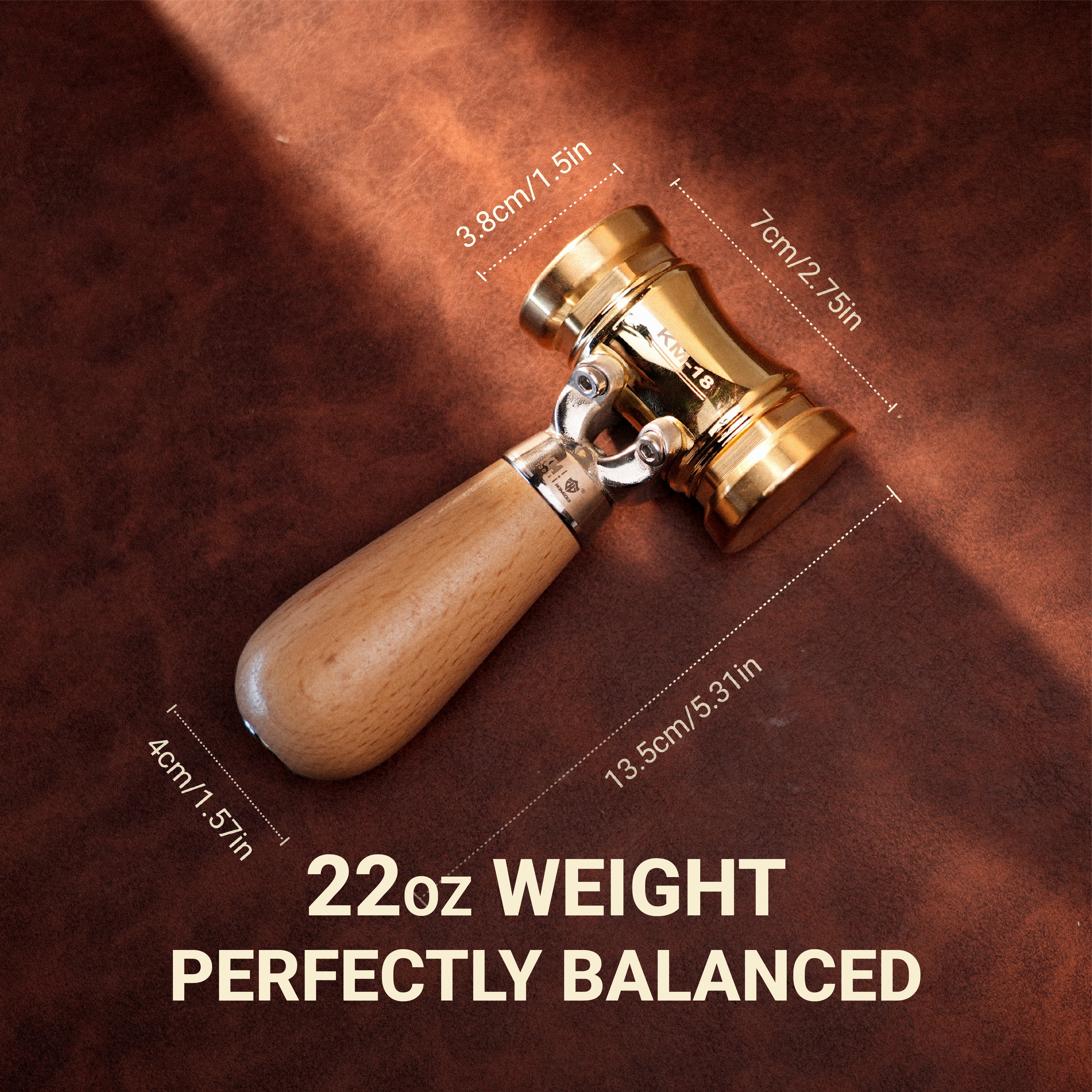 HONGDUI KM18 Brass Mallet Hammer