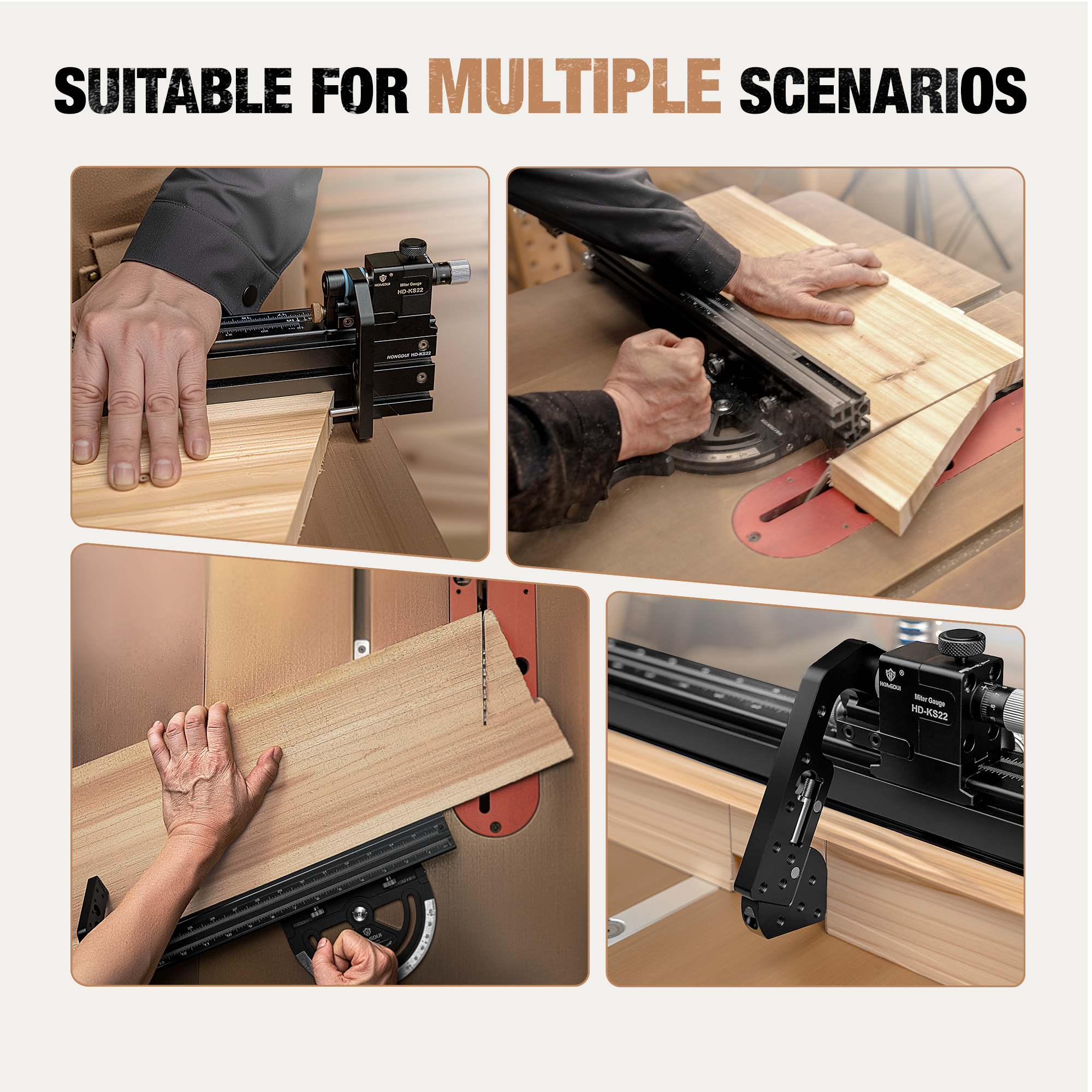 HONGDUI HD-MG21 Miter Gauge with Miter Fence