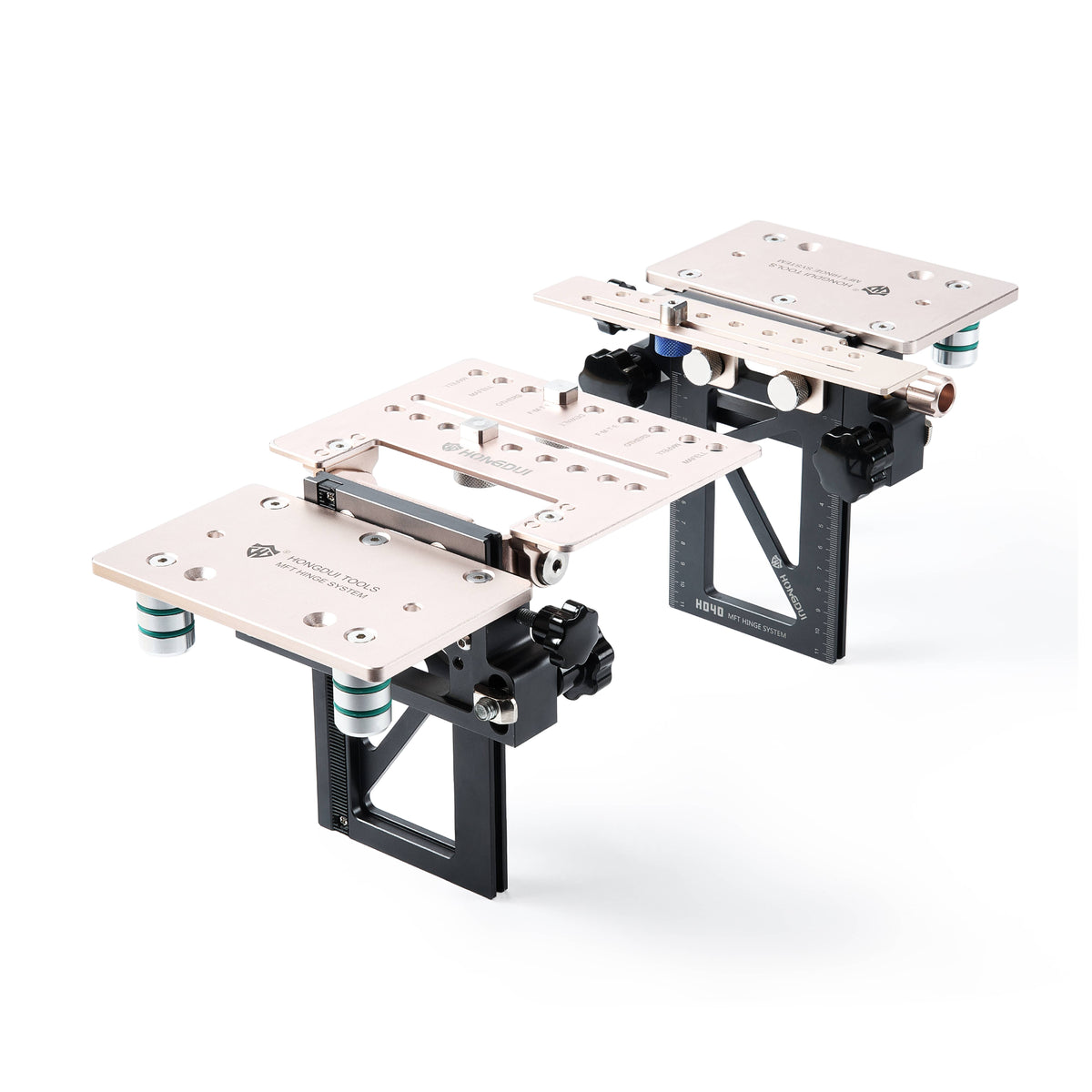 HONGDUI HD40 Système de charnière Quad MFT Benchdogs