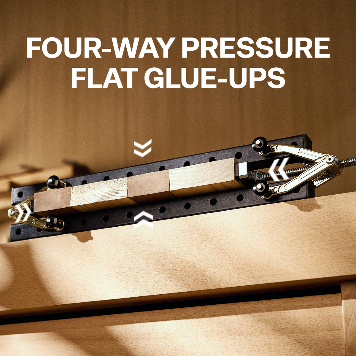 HONGDUI HD52 4-Way Pressure Non-Stick Wood Glue Panel Clamp