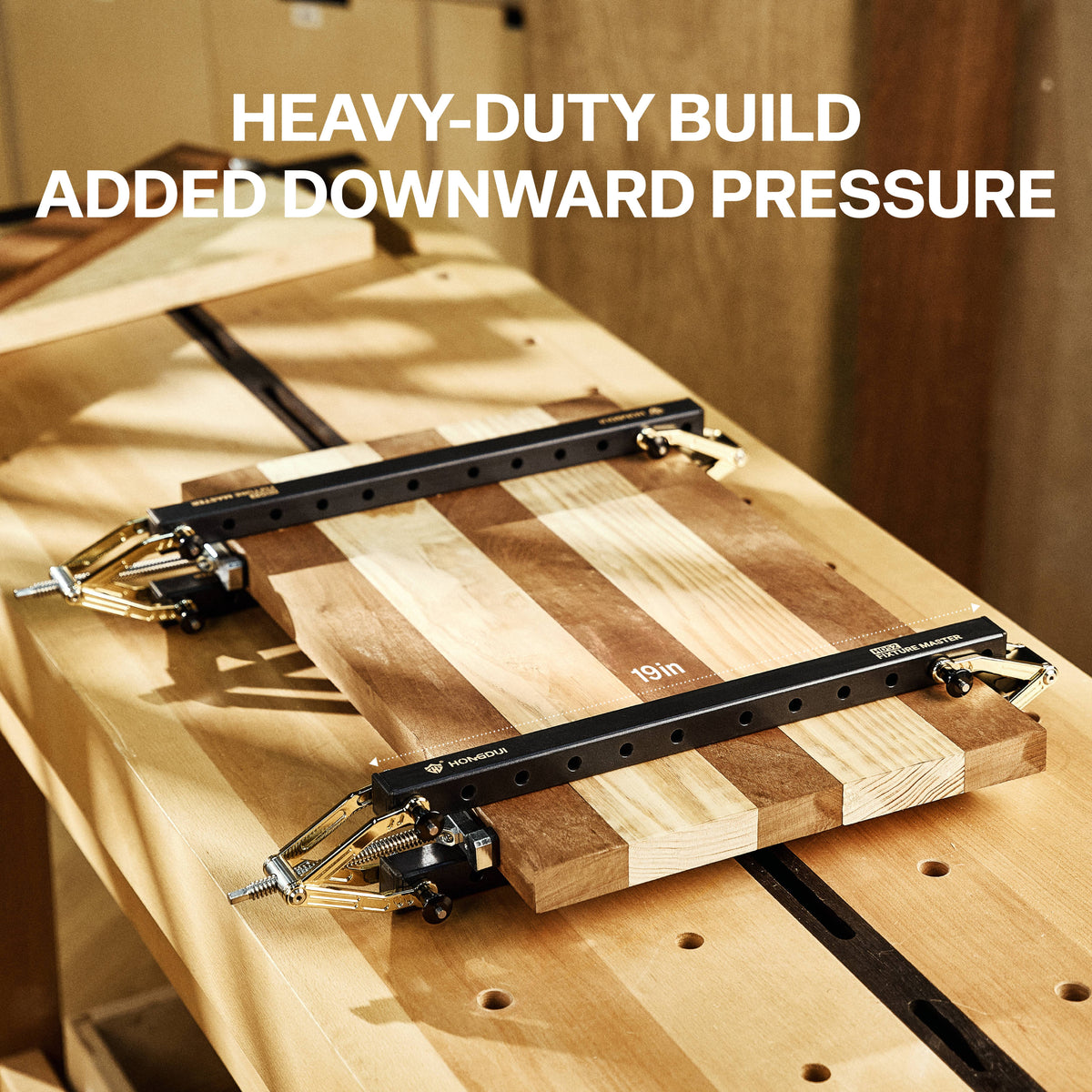 HONGDUI HD52 4-Way Pressure Non-Stick Wood Glue Panel Clamp