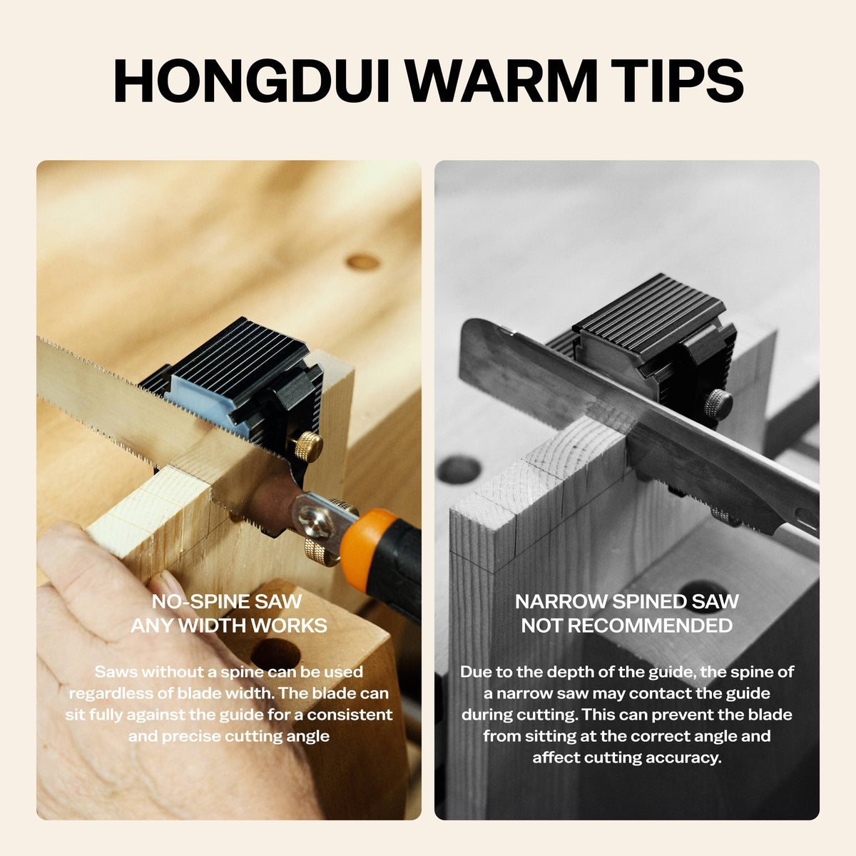 HONGDUI YW09-1:4/1:6/1:7/1:8/90° Dovetail Saw Guide