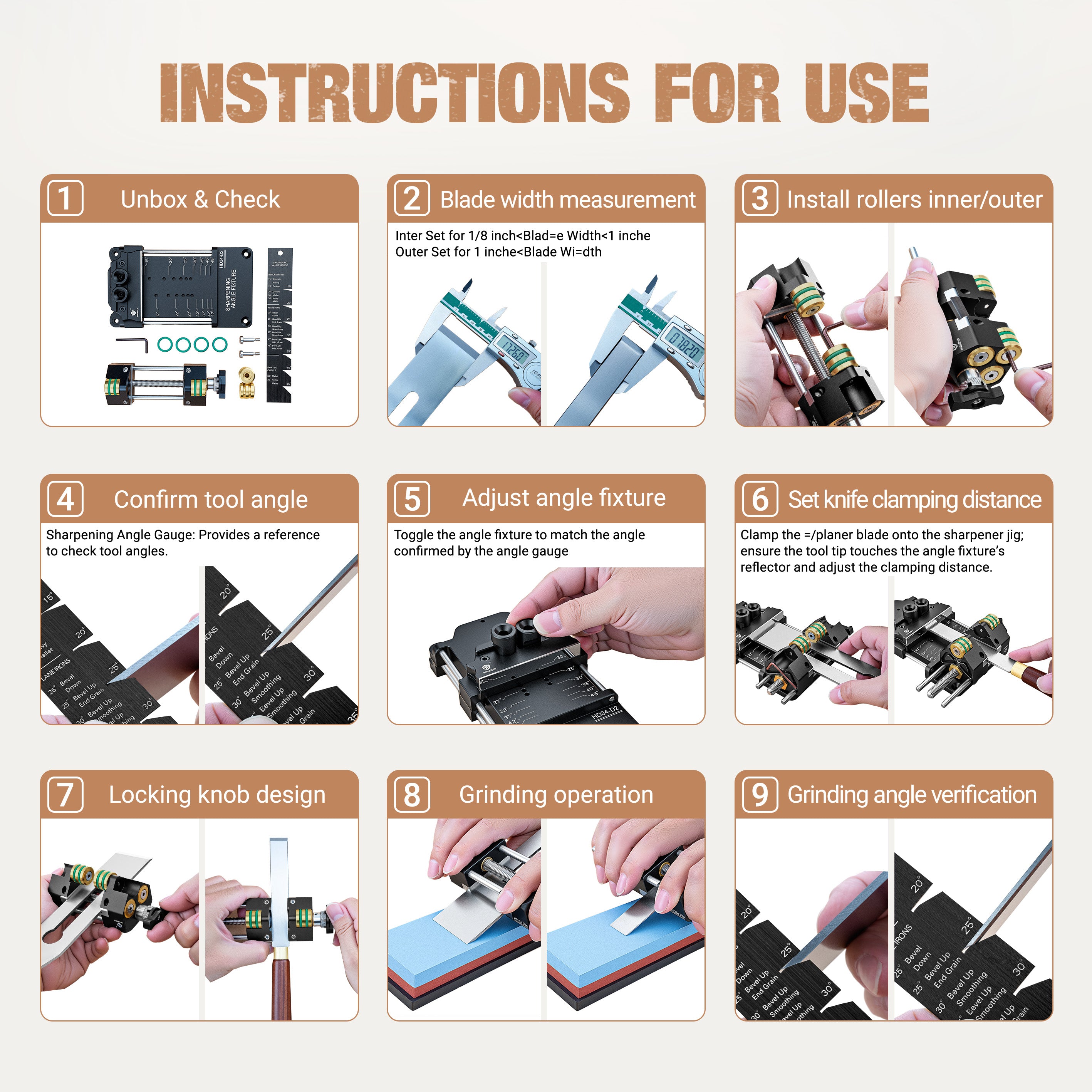 HONGDUI HD34 Pro Chisel Sharpening Jig System | Woodworking